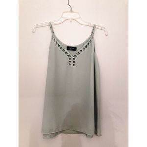 Sea foam Green V-Neck Blouse
